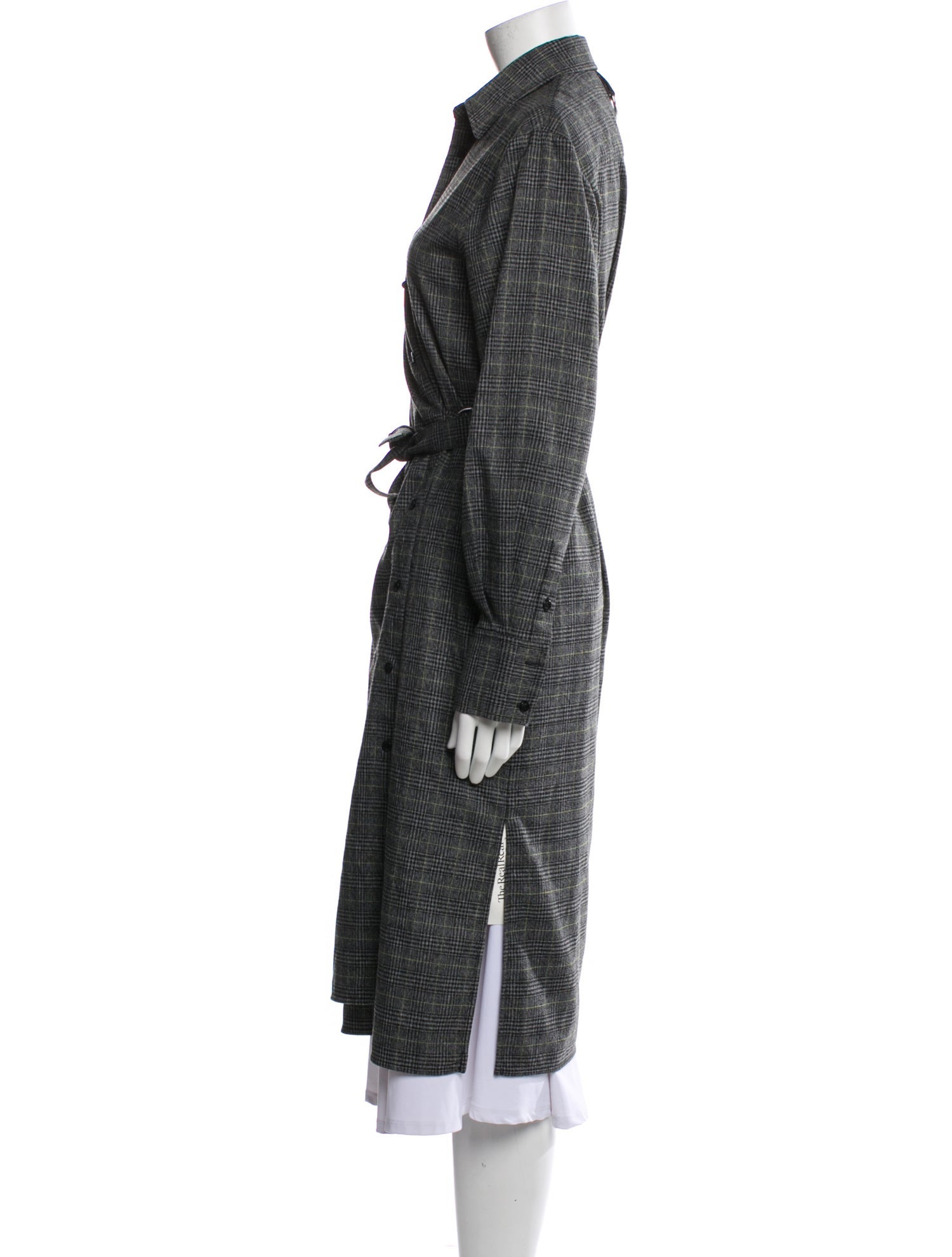Proenza Schouler White Label Plaid Print Trench Coat