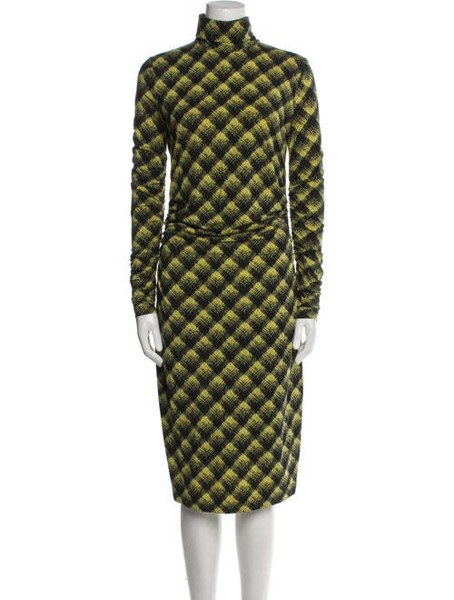 Proenza Schouler White Label Plaid Print Midi Length Dress