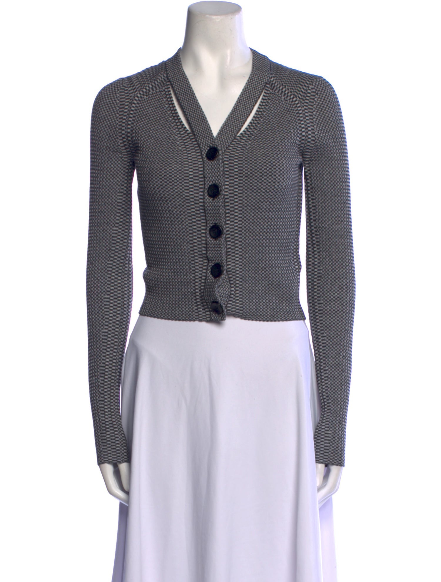 Proenza Schouler White Label Silk V-Neck Sweater