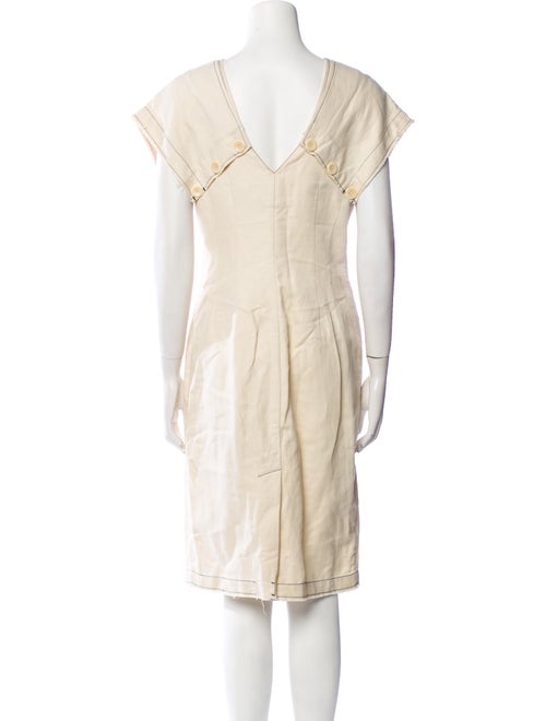 Proenza Schouler White Label V-Neck Knee-Length Dress