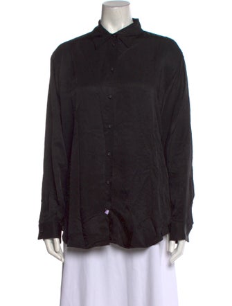 Proenza Schouler White Label Long Sleeve Button-Up Top
