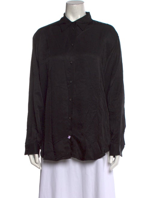 Proenza Schouler White Label Long Sleeve Button-Up Top