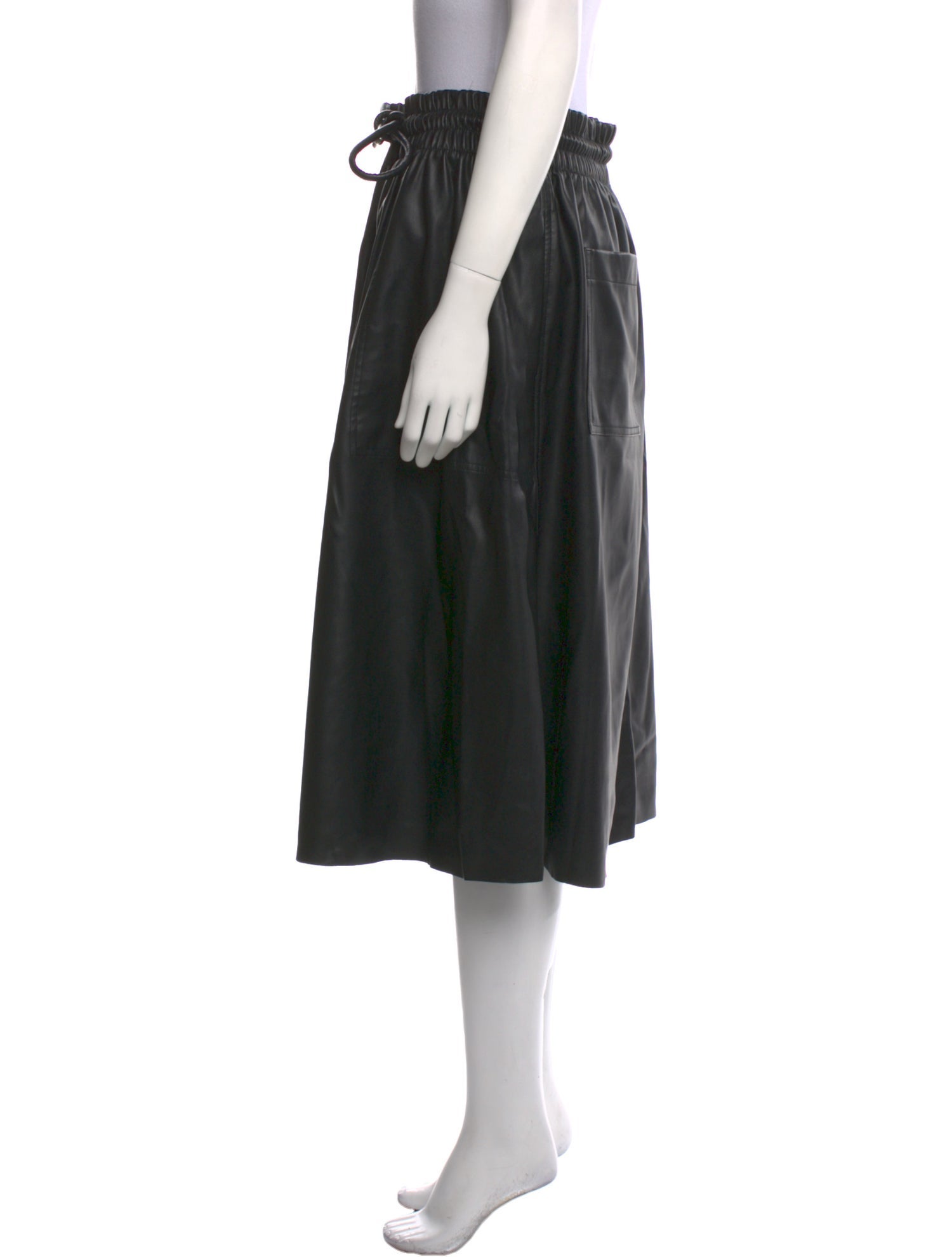 Proenza Schouler White Label Faux Leather Midi Length Skirt