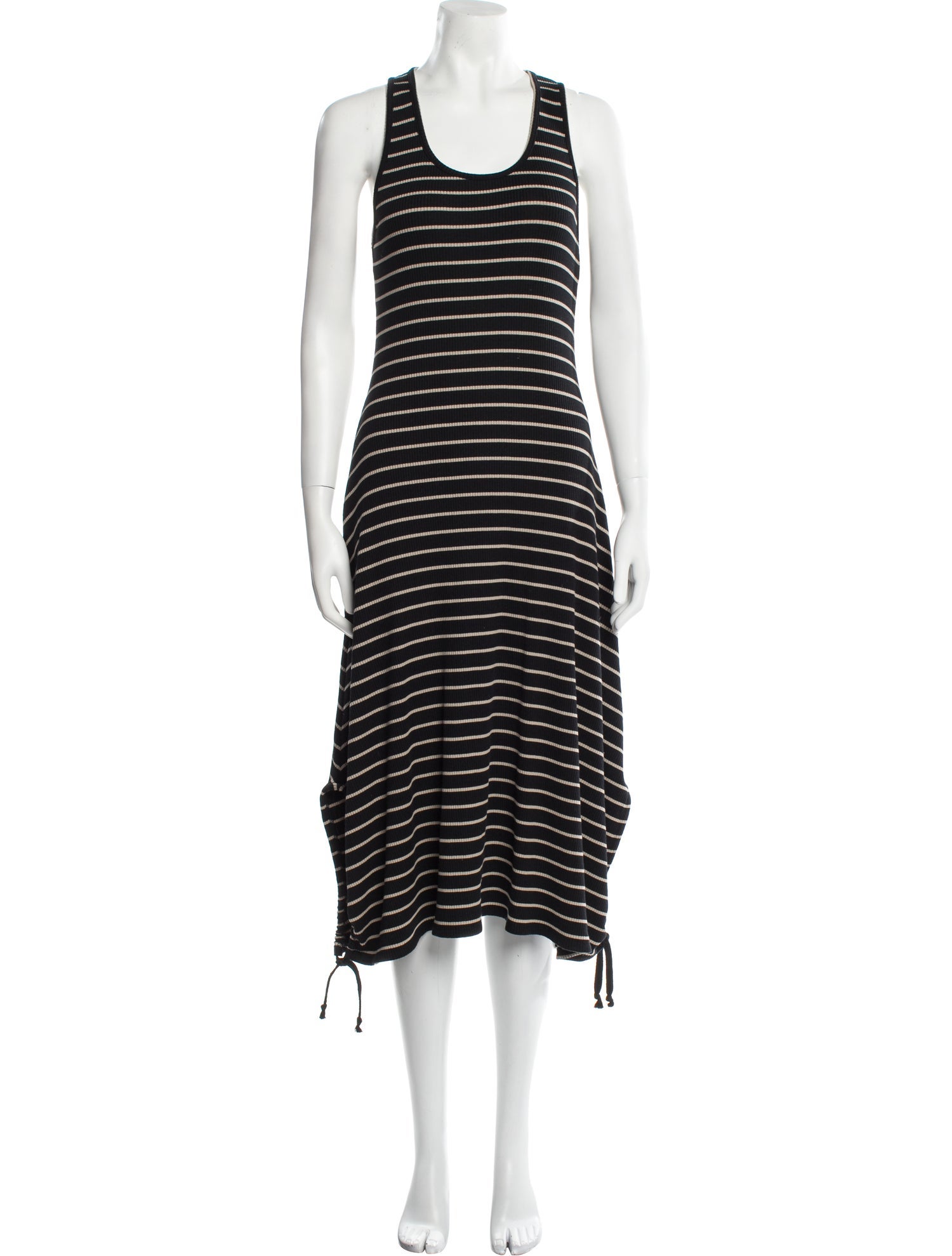 Proenza Schouler White Label Striped Midi Length Dress