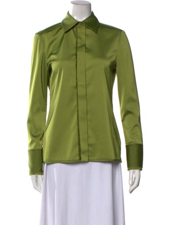 Proenza Schouler White Label Long Sleeve Button-Up Top