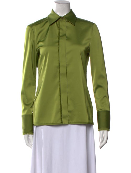 Proenza Schouler White Label Long Sleeve Button-Up Top