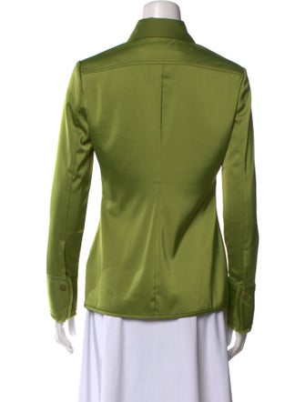 Proenza Schouler White Label Long Sleeve Button-Up Top