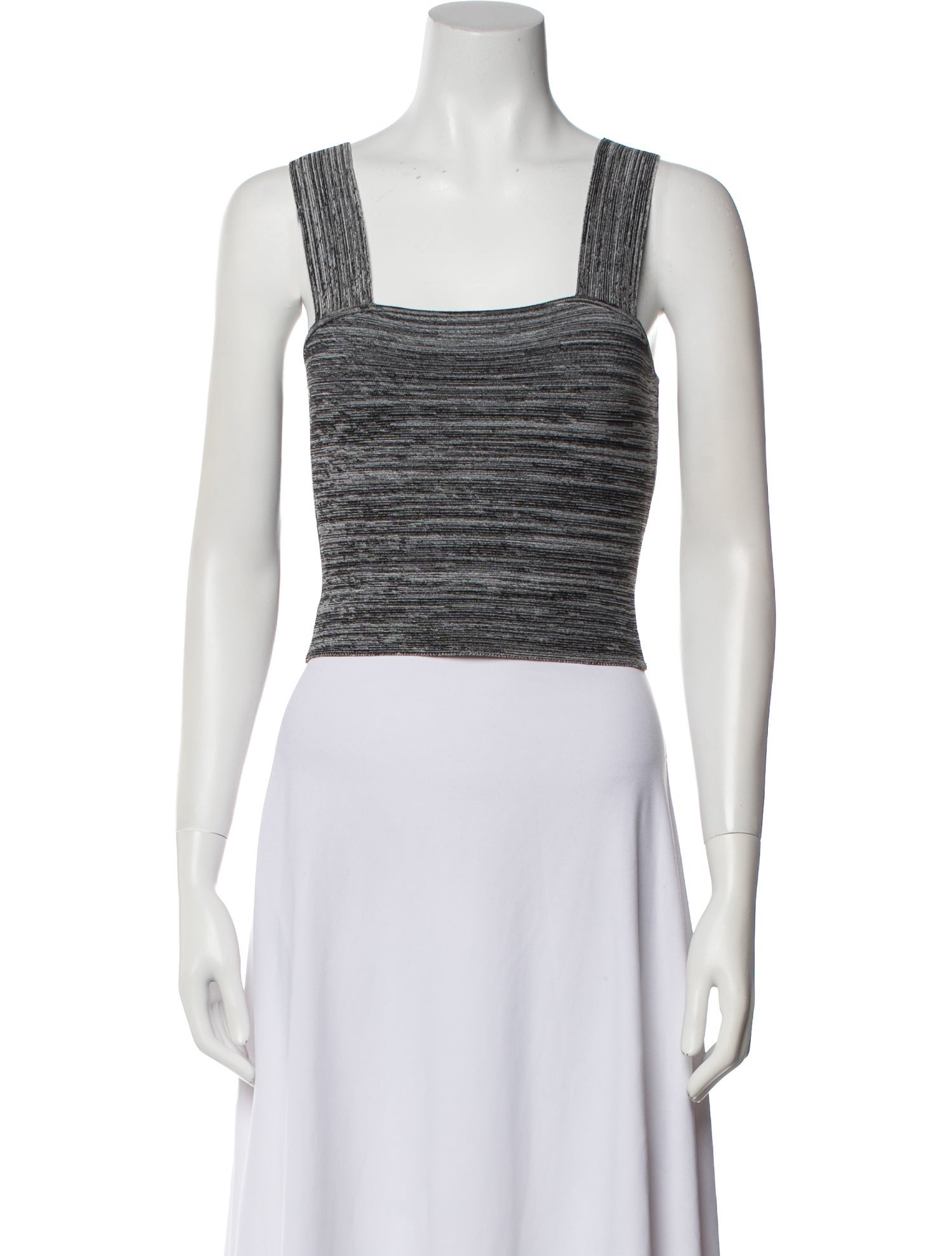 Proenza Schouler White Label Square Neckline Sleeveless Crop Top