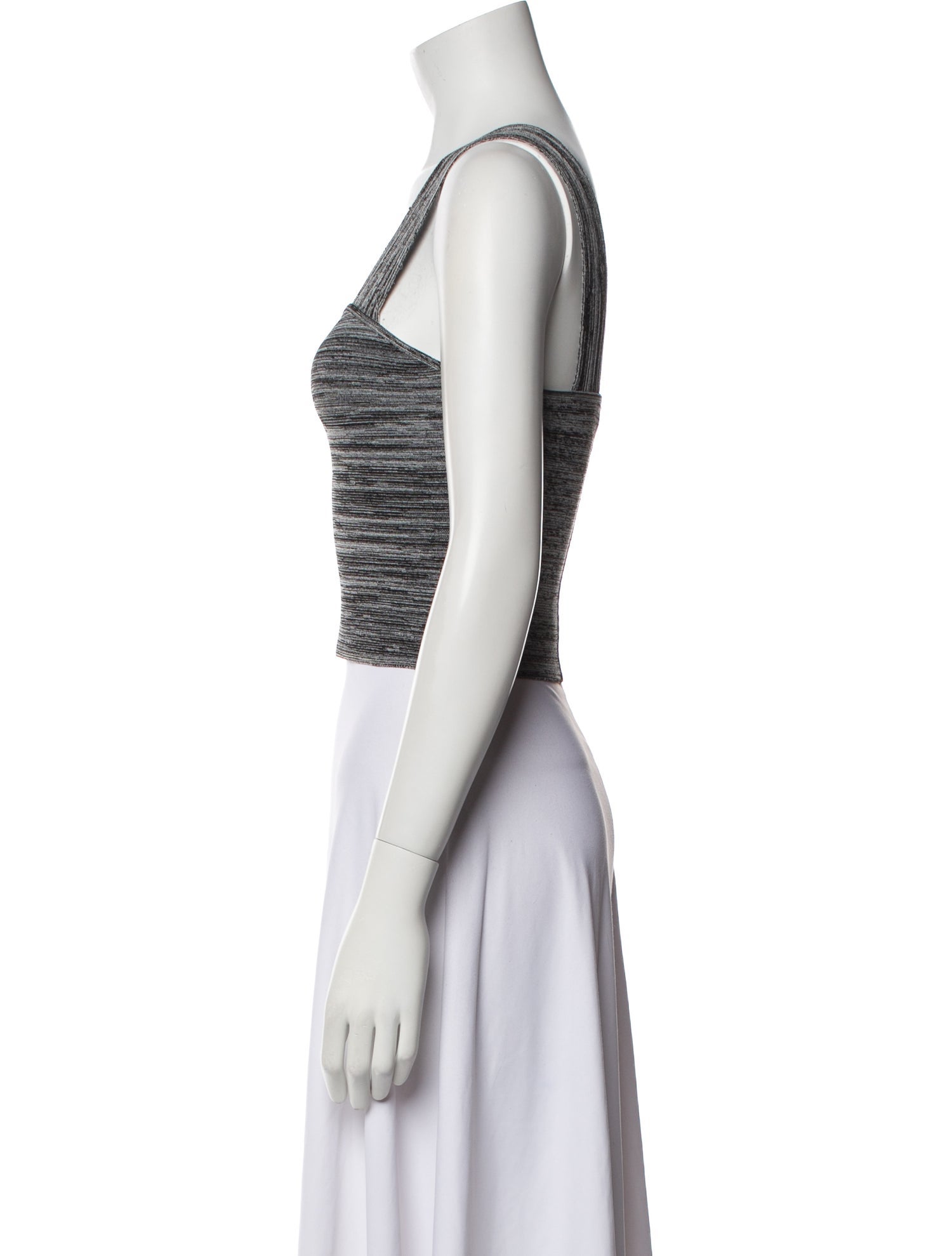 Proenza Schouler White Label Square Neckline Sleeveless Crop Top