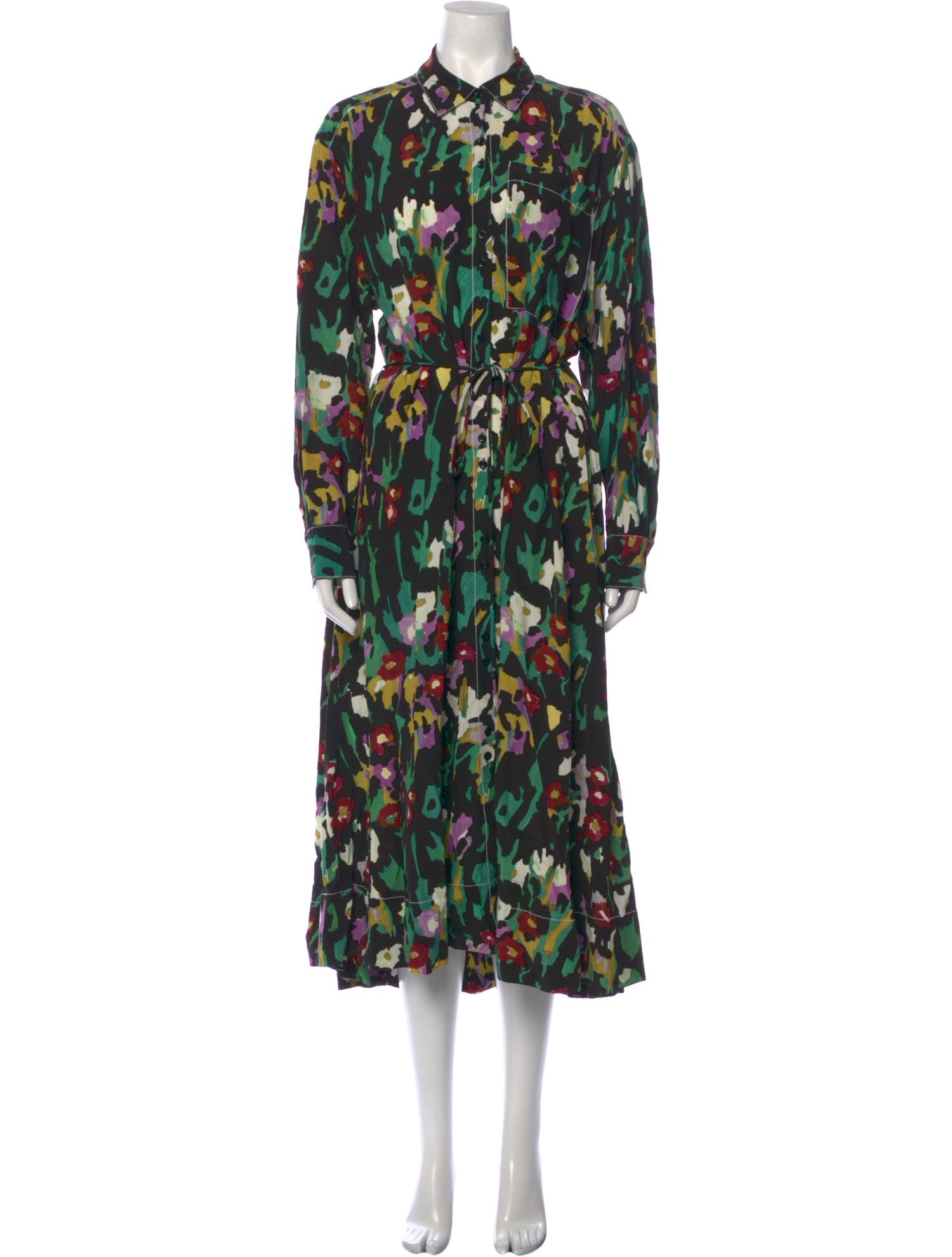 Proenza Schouler White Label Floral Print Long Dress