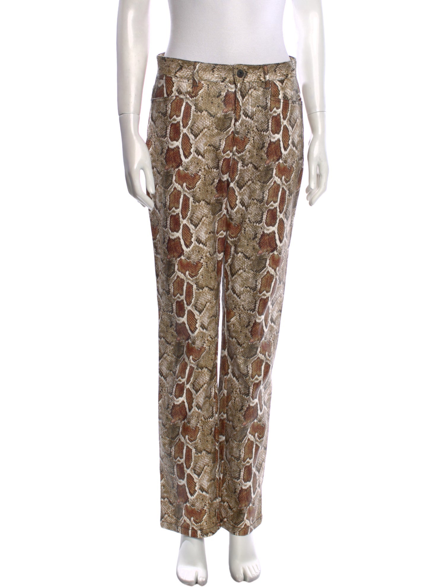 Proenza Schouler White Label Animal Print Straight Leg Pants