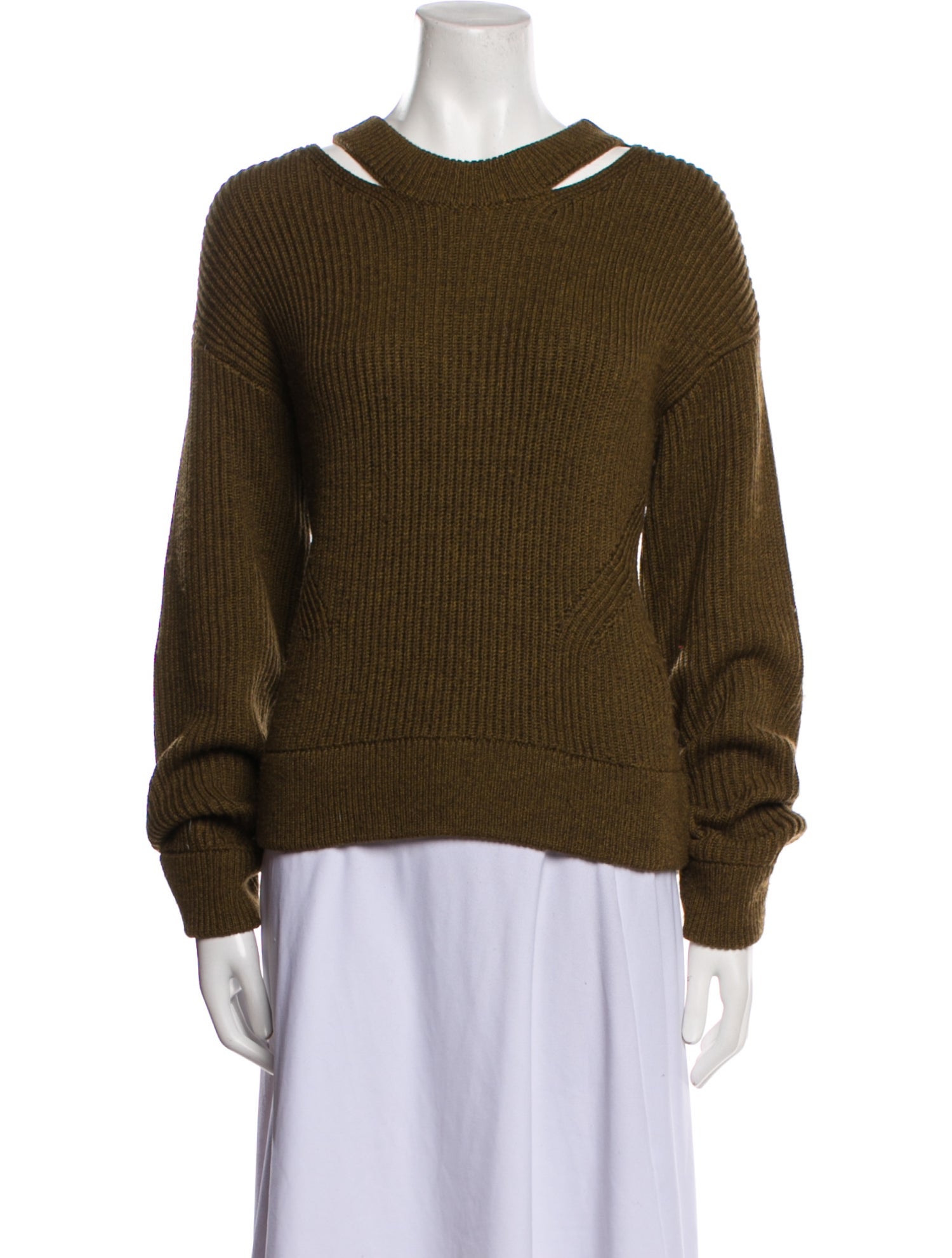 Proenza Schouler White Label Wool Scoop Neck Sweater