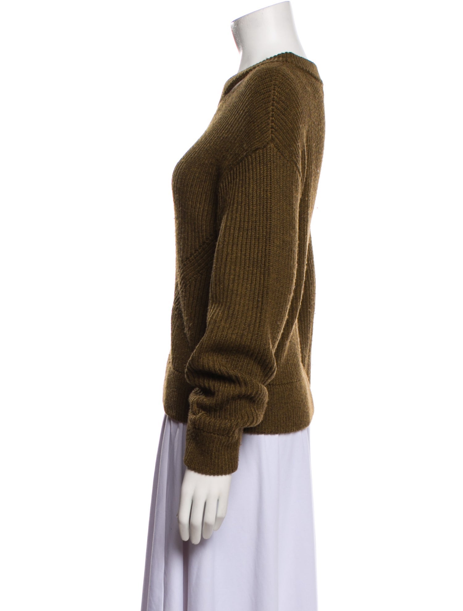Proenza Schouler White Label Wool Scoop Neck Sweater