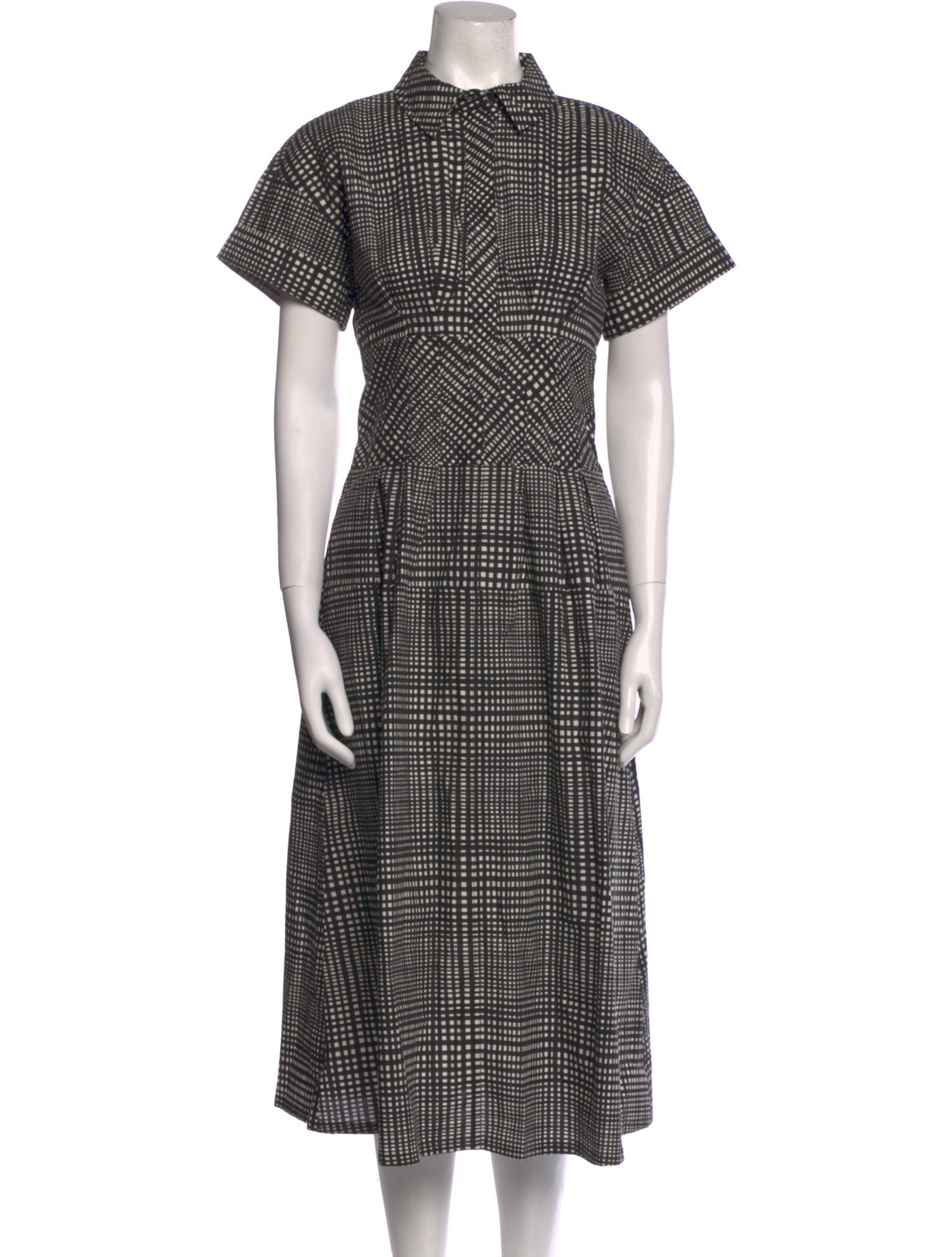 Proenza Schouler White Label Plaid Print Long Dress