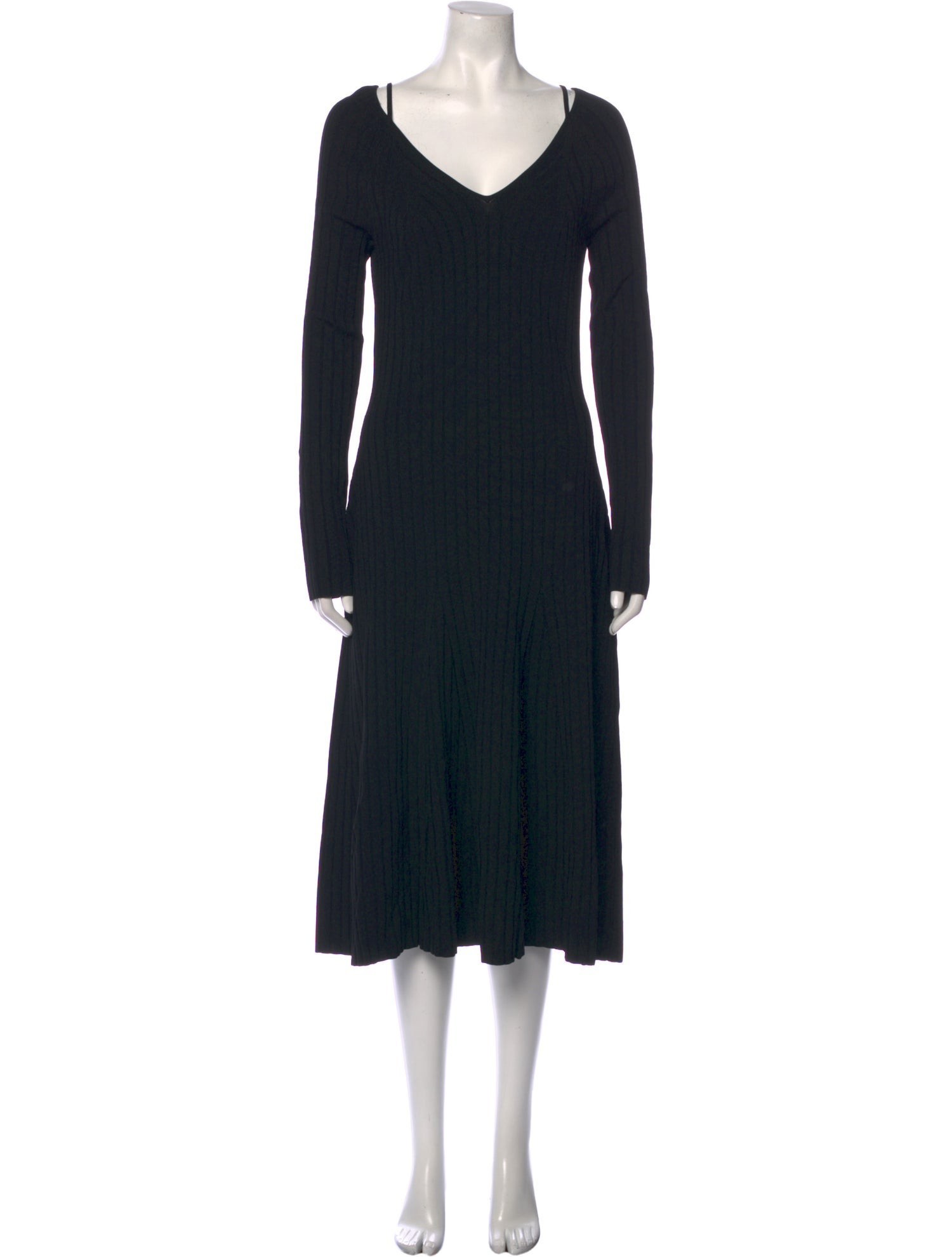 Proenza Schouler White Label V-Neck Midi Length Dress