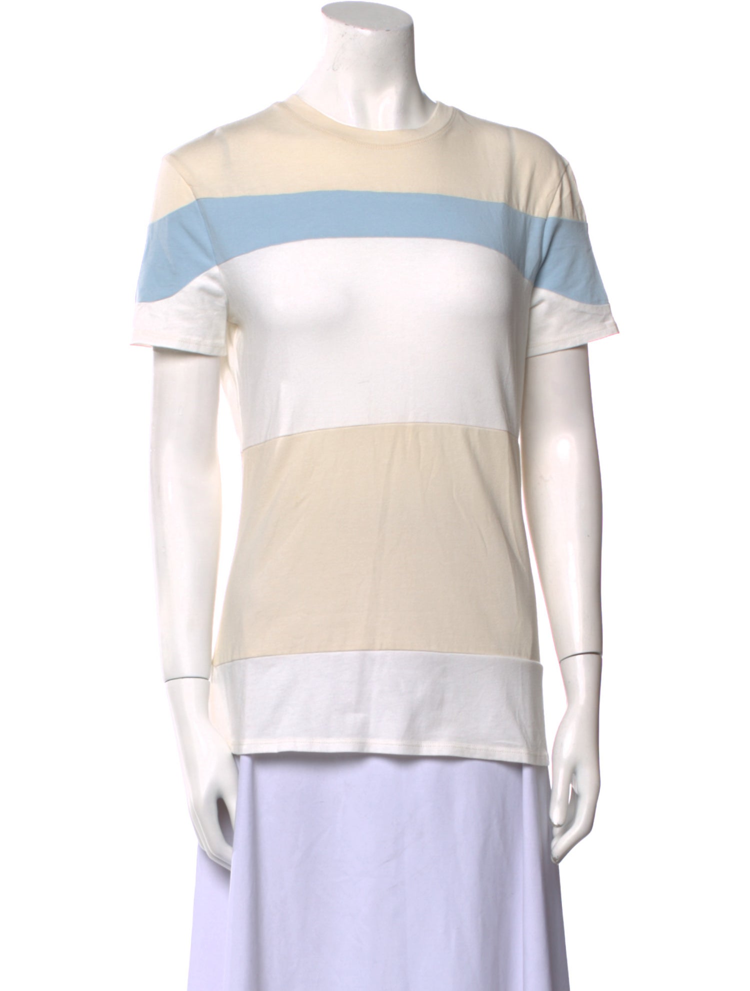Proenza Schouler White Label Striped Crew Neck T-Shirt
