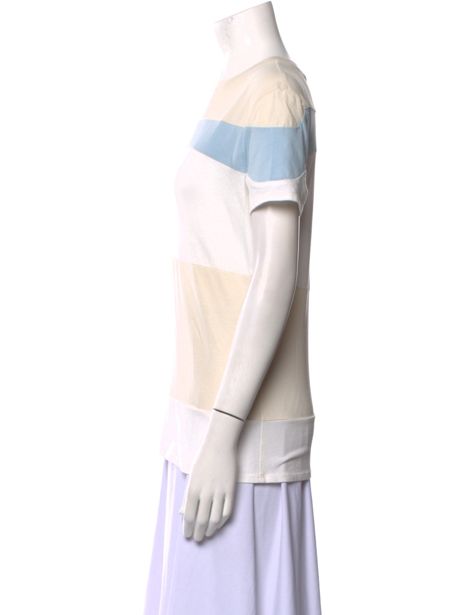 Proenza Schouler White Label Striped Crew Neck T-Shirt