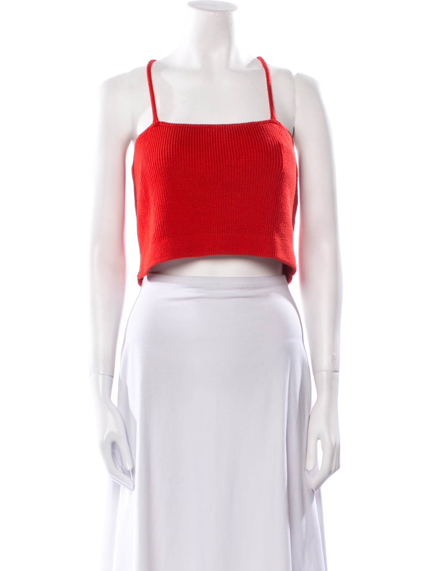 Proenza Schouler White Label Square Neckline Sleeveless Crop Top
