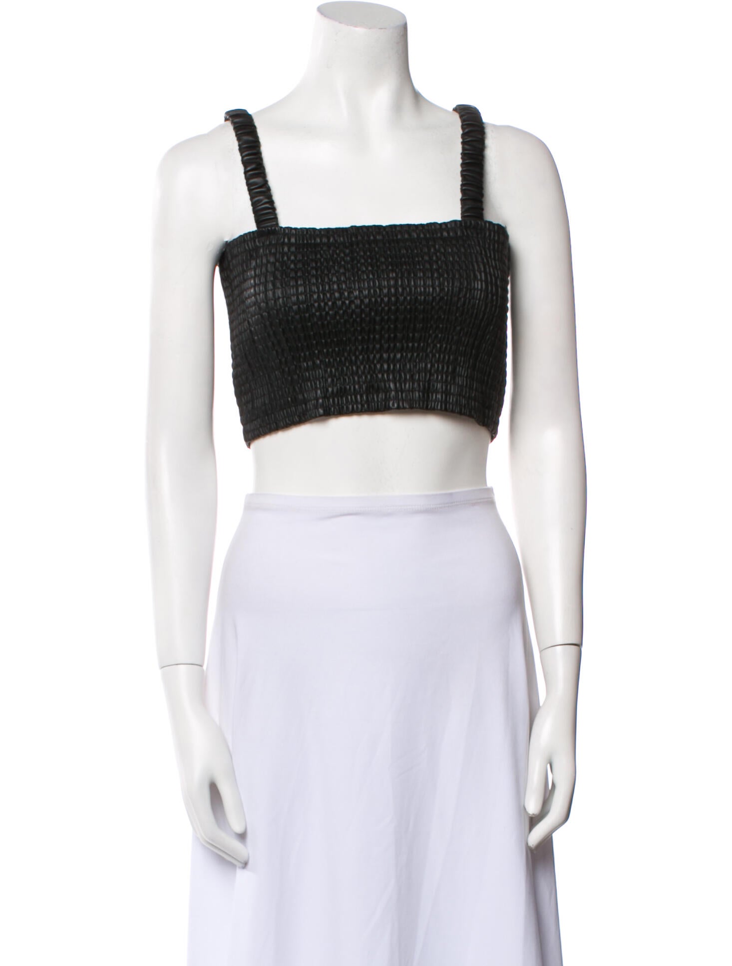 Proenza Schouler White Label Square Neckline Sleeveless Crop Top