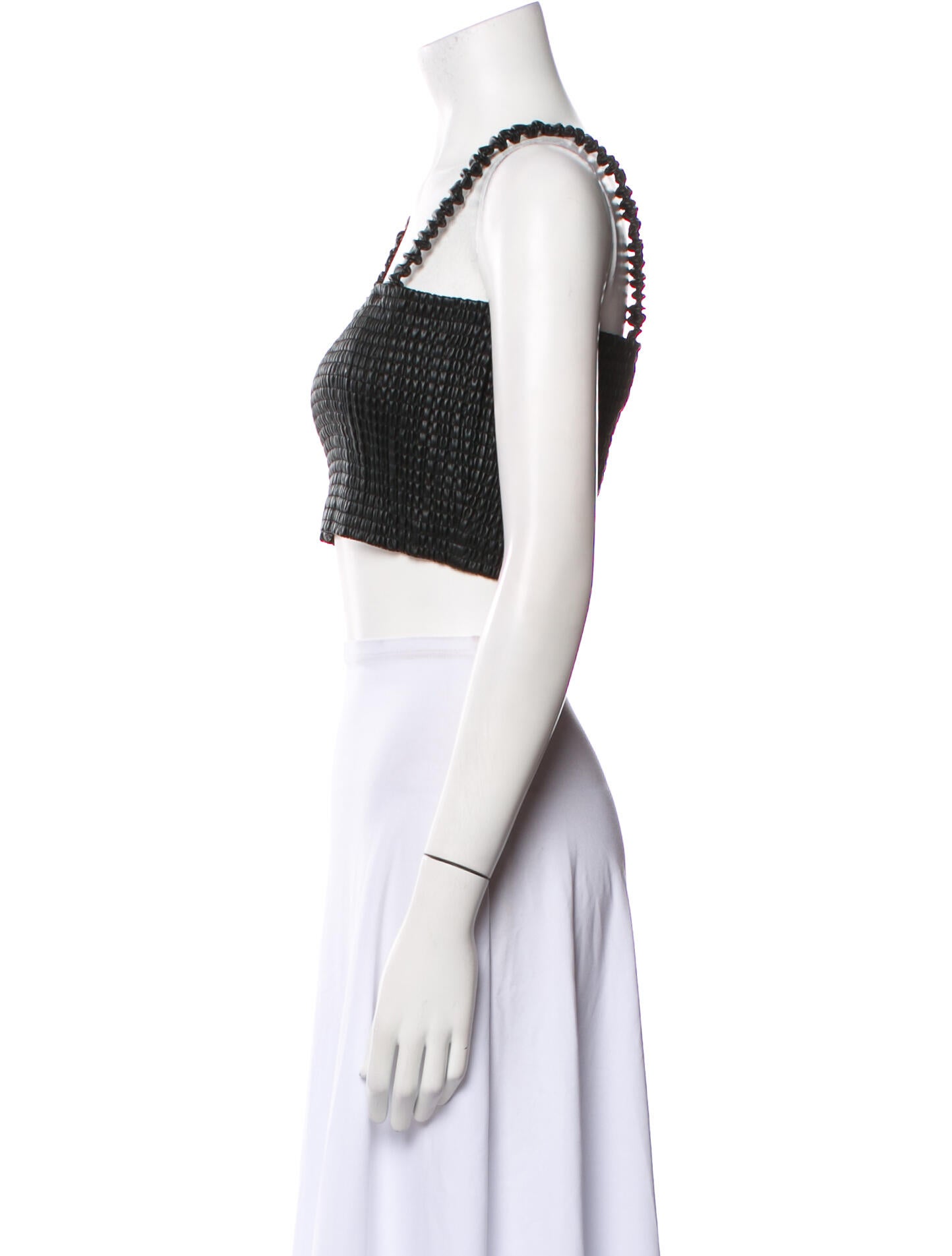 Proenza Schouler White Label Square Neckline Sleeveless Crop Top