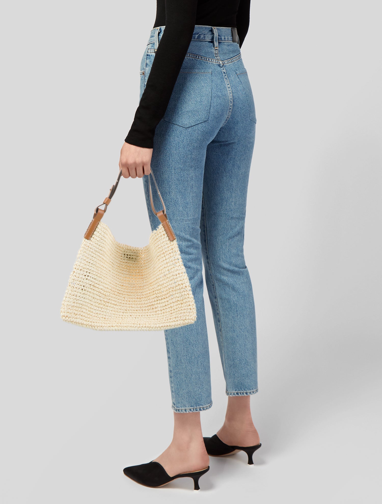 Proenza Schouler White Label Straw Shoulder Bag