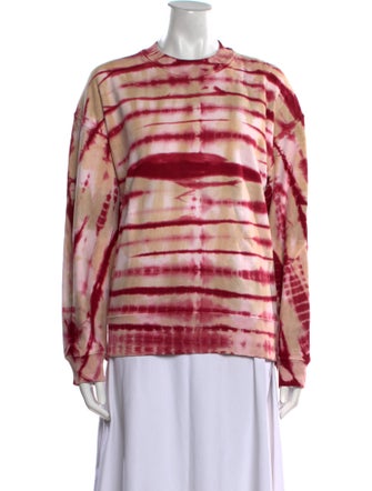 Proenza Schouler White Label Tie-Dye Print Crew Neck Blouse