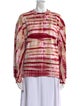 Proenza Schouler White Label Tie-Dye Print Crew Neck Blouse