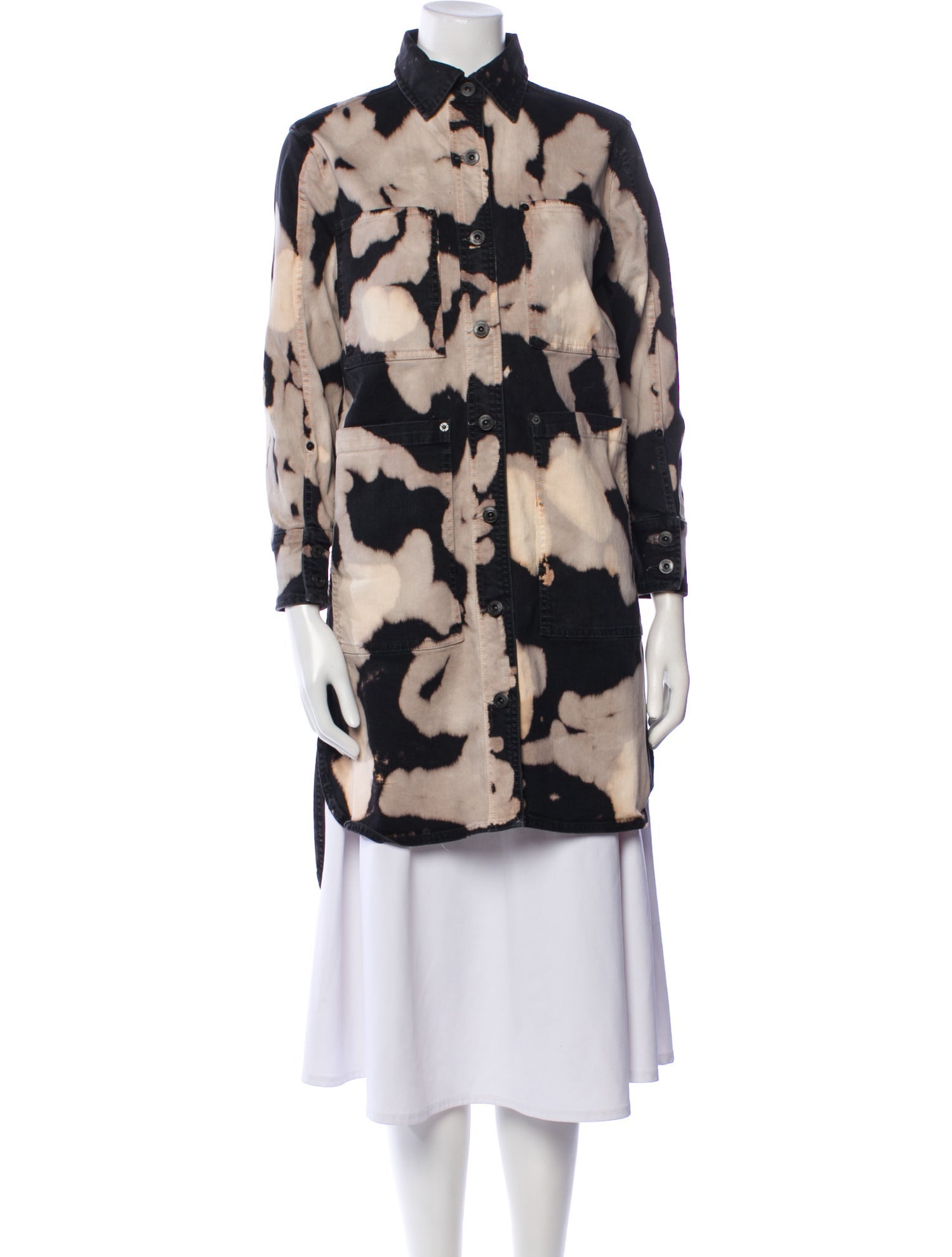 Proenza Schouler White Label Tie-Dye Print Coat