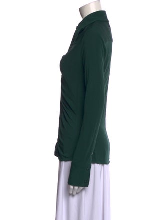 Proenza Schouler White Label Long Sleeve Button-Up Top