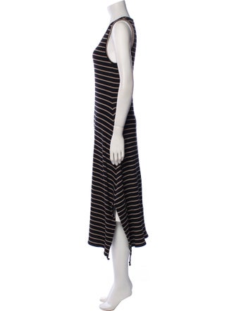 Proenza Schouler White Label Striped Midi Length Dress