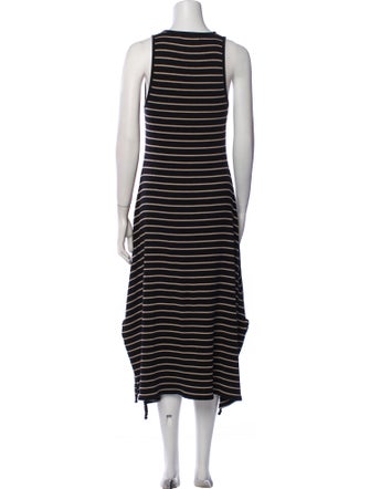 Proenza Schouler White Label Striped Midi Length Dress