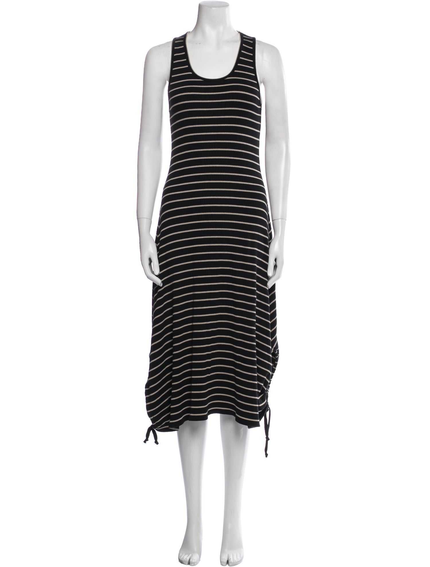 Proenza Schouler White Label Striped Midi Length Dress