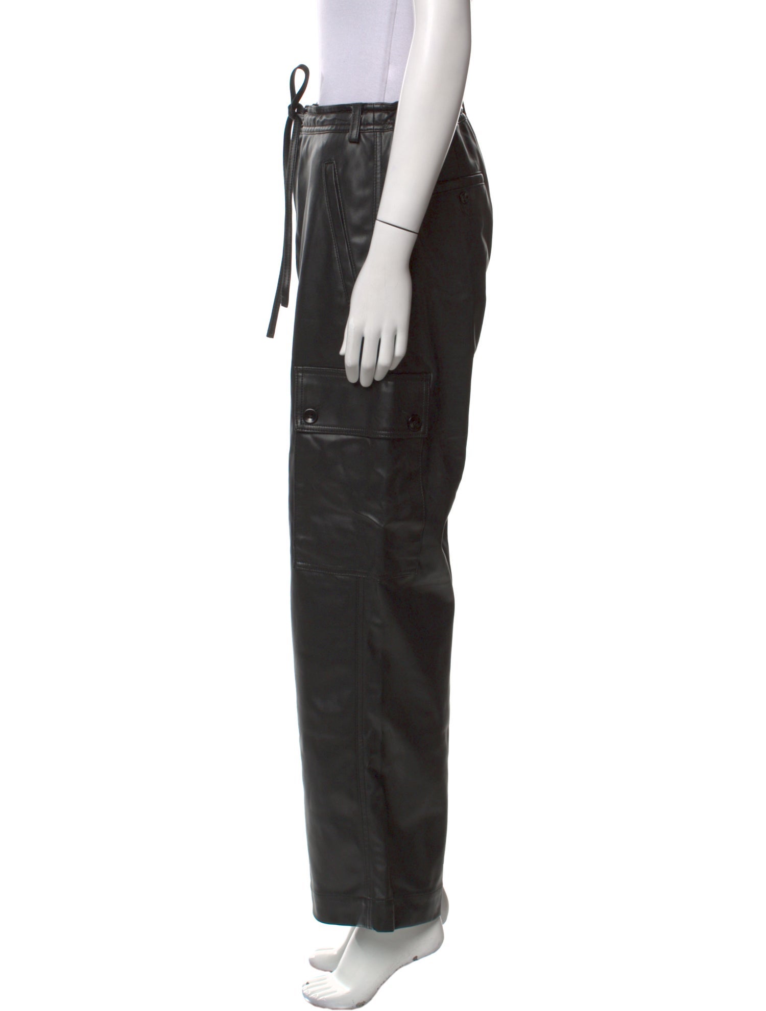 Proenza Schouler White Label Faux Leather Wide Leg Pants w/ Tags