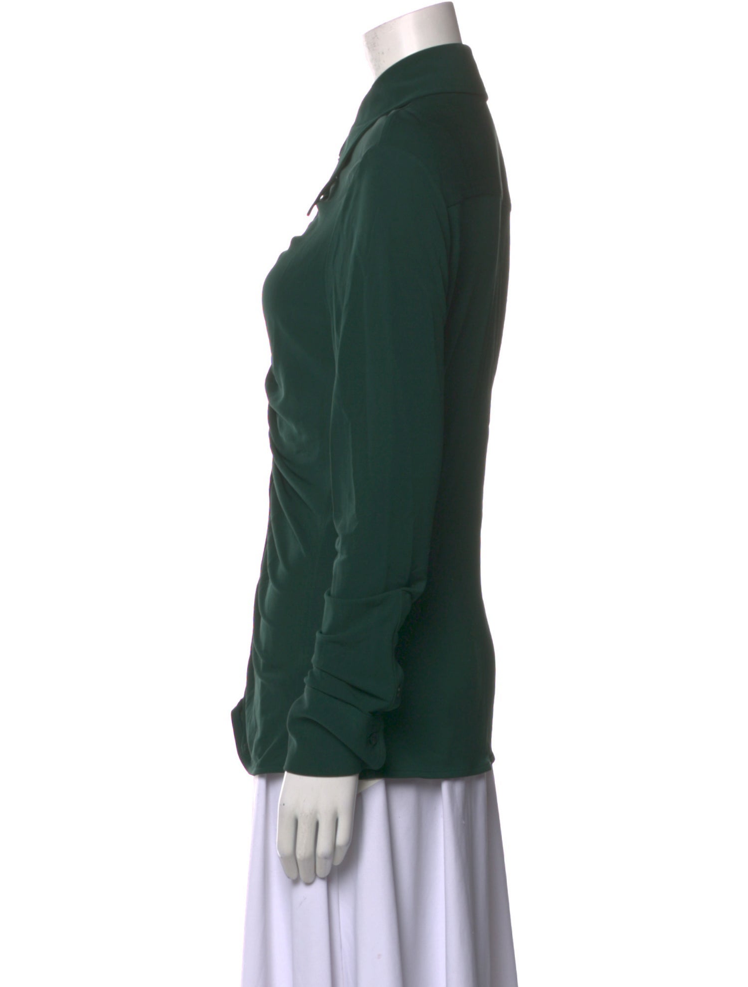 Proenza Schouler White Label Long Sleeve Button-Up Top