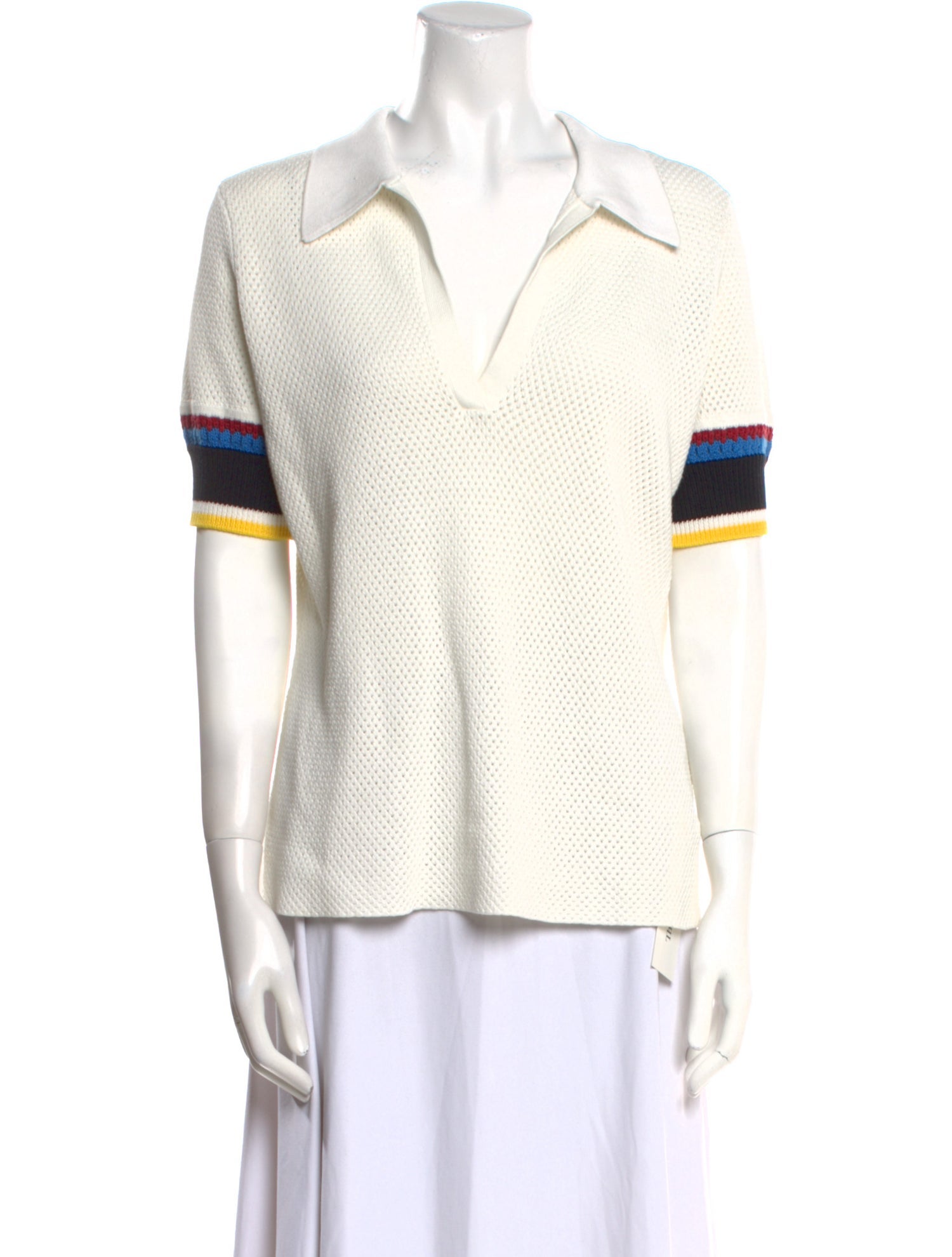 Proenza Schouler White Label Striped V-Neck Sweater
