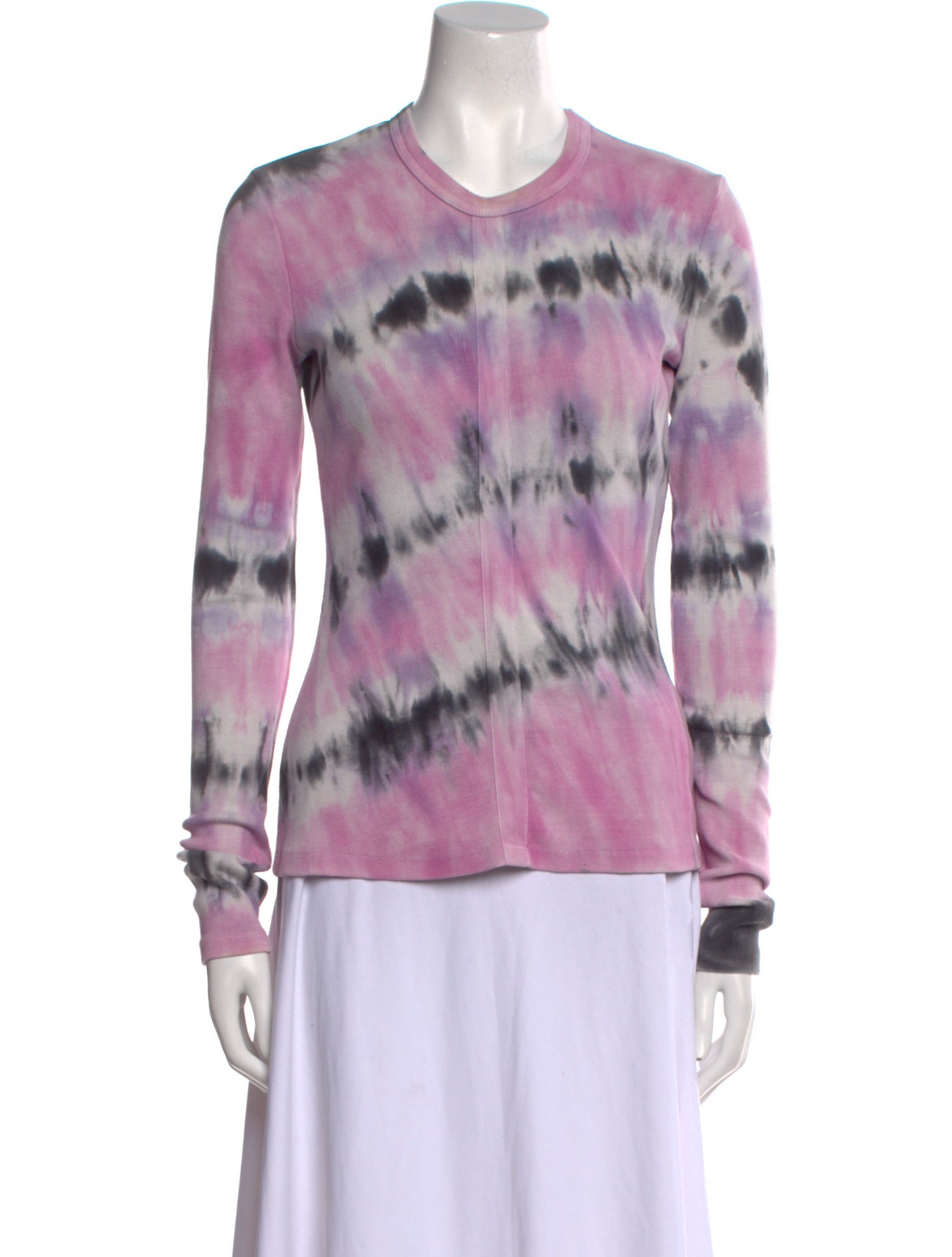 Proenza Schouler White Label Tie-Dye Print Crew Neck Sweatshirt