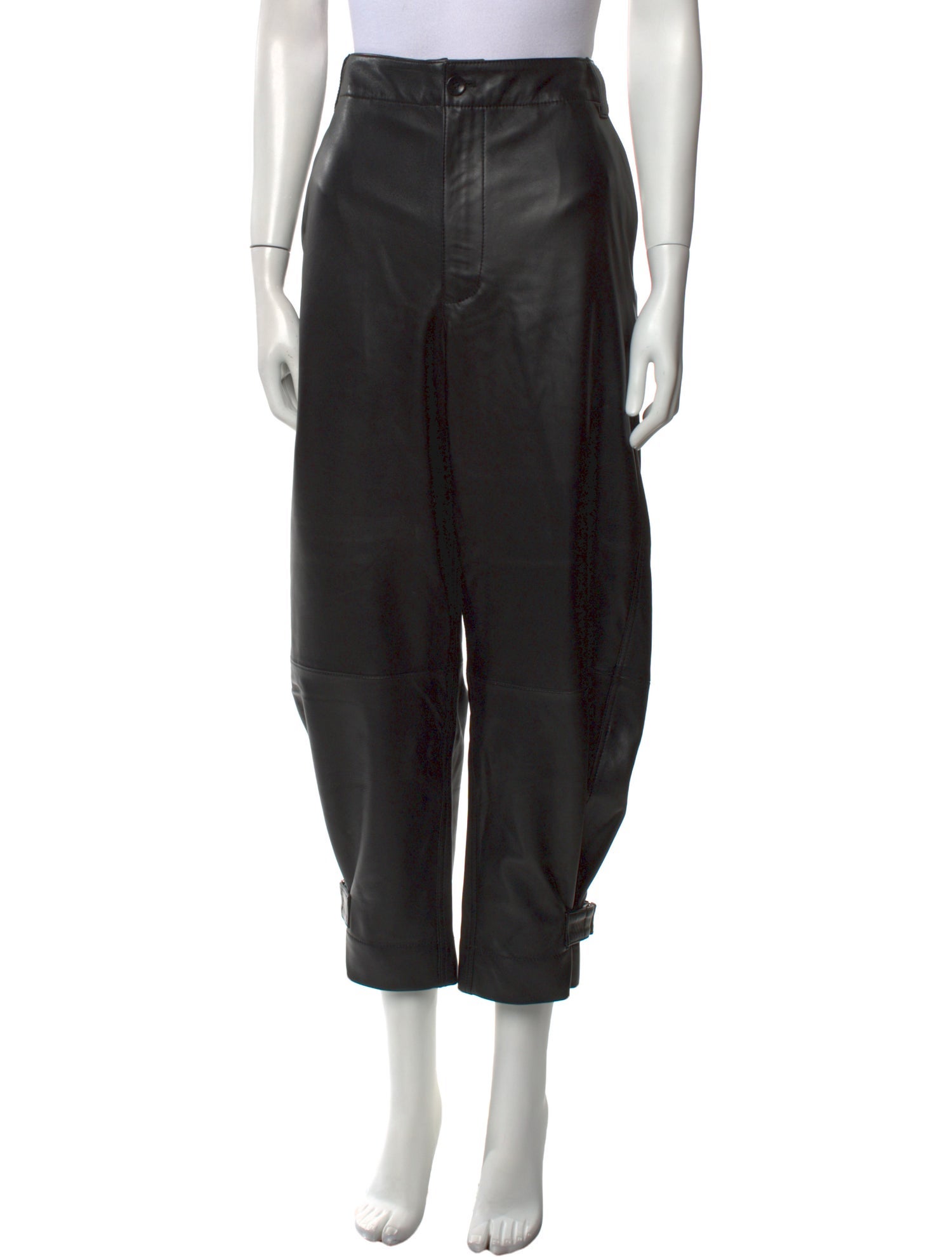 Proenza Schouler White Label Lamb Leather Wide Leg Pants
