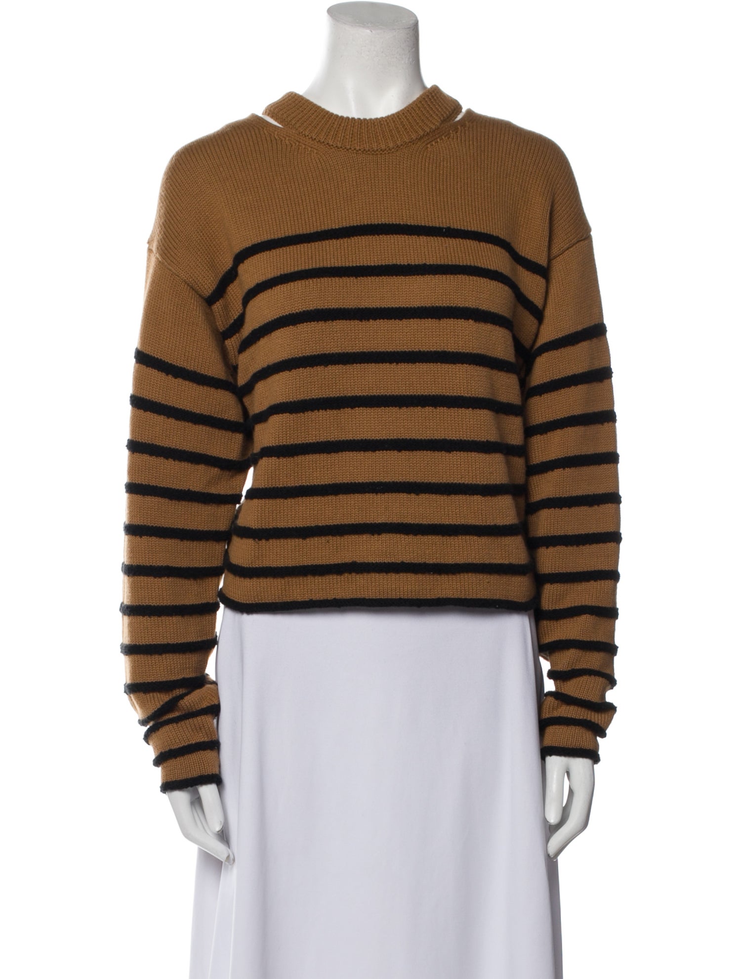 Proenza Schouler White Label Striped Crew Neck Sweater