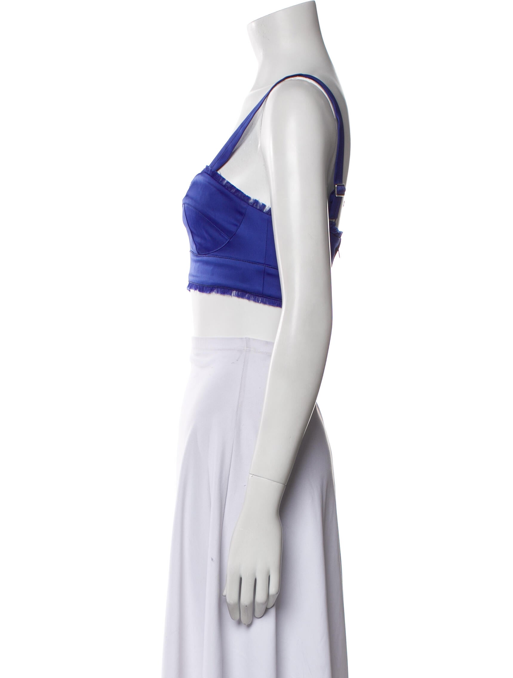 Proenza Schouler White Label Square Neckline Sleeveless Crop Top