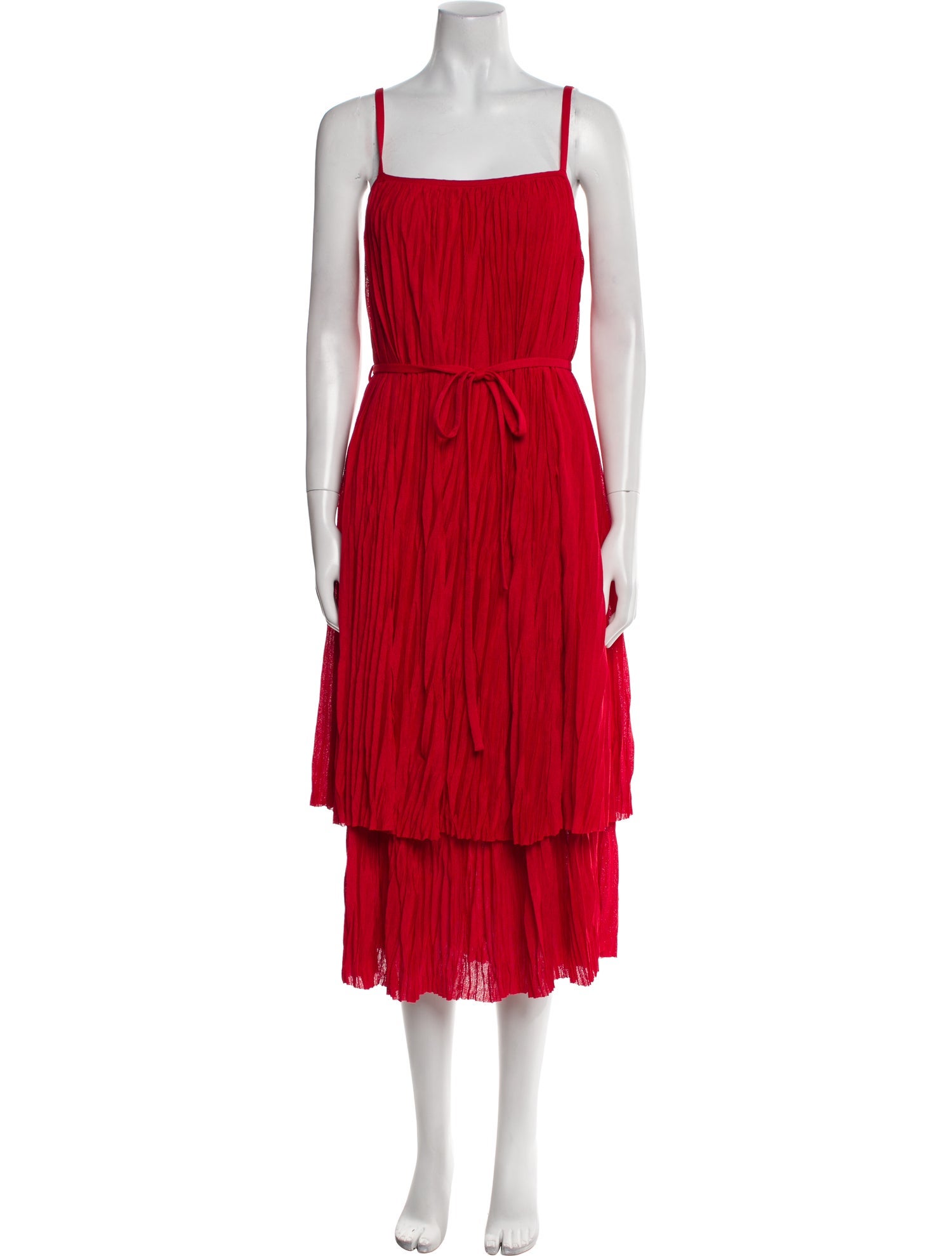 Proenza Schouler White Label Square Neckline Midi Length Dress