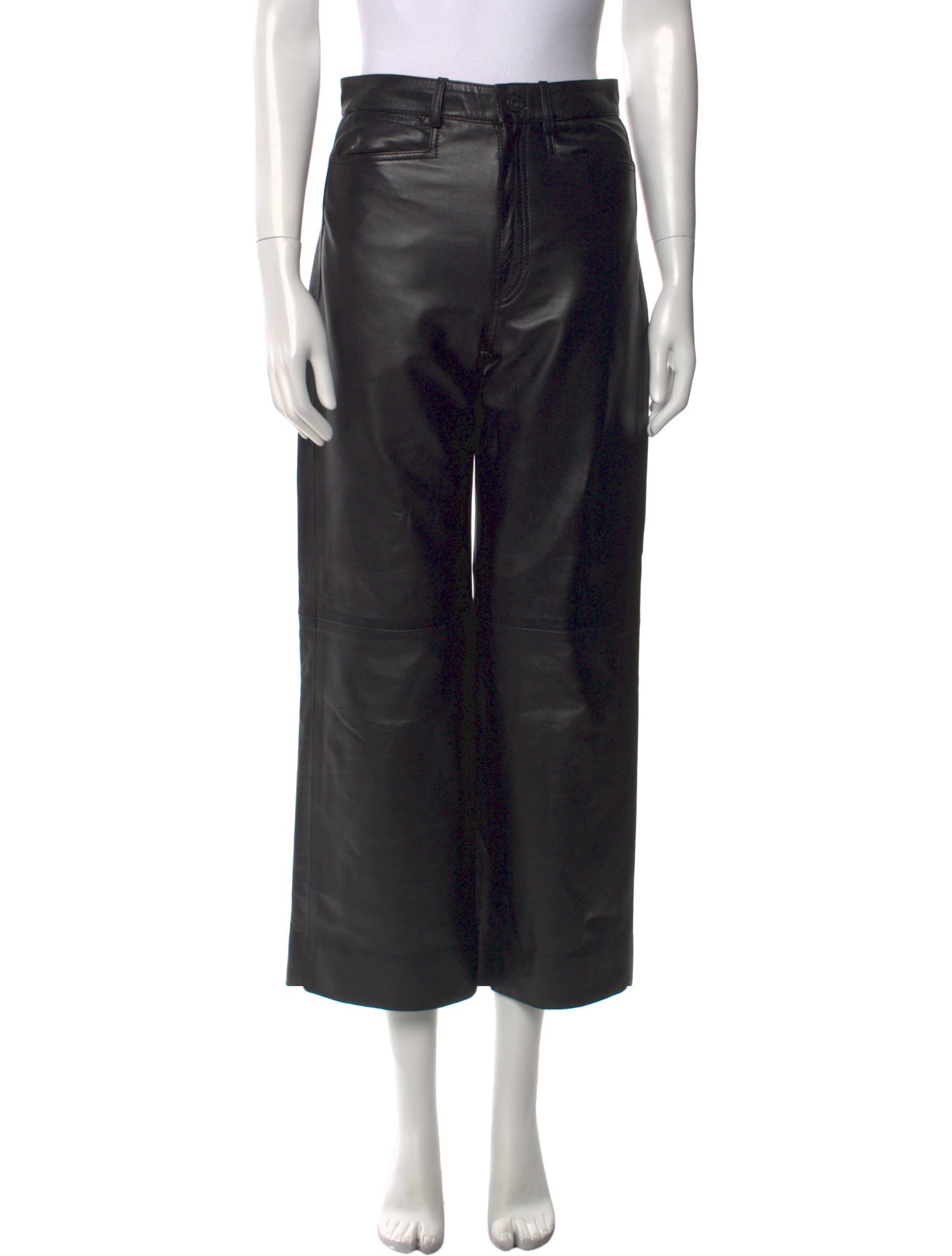 Proenza Schouler White Label Leather Wide Leg Pants