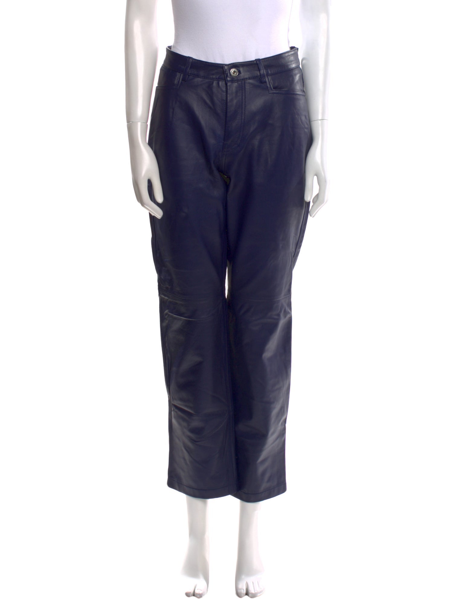 Proenza Schouler White Label Lamb Leather Straight Leg Pants w/ Tags