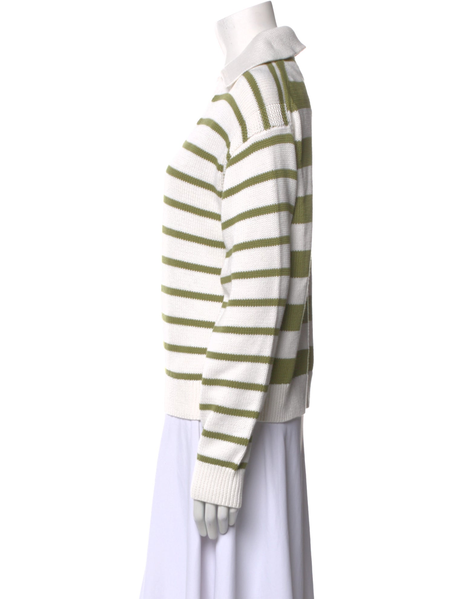 Proenza Schouler White Label Striped V-Neck Sweater w/ Tags