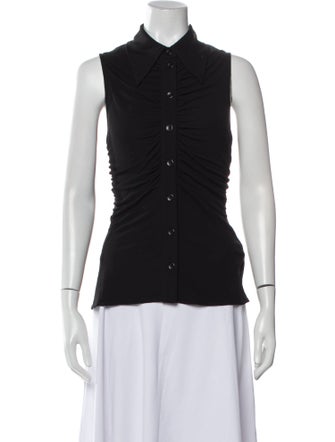 Proenza Schouler White Label Sleeveless Button-Up Top