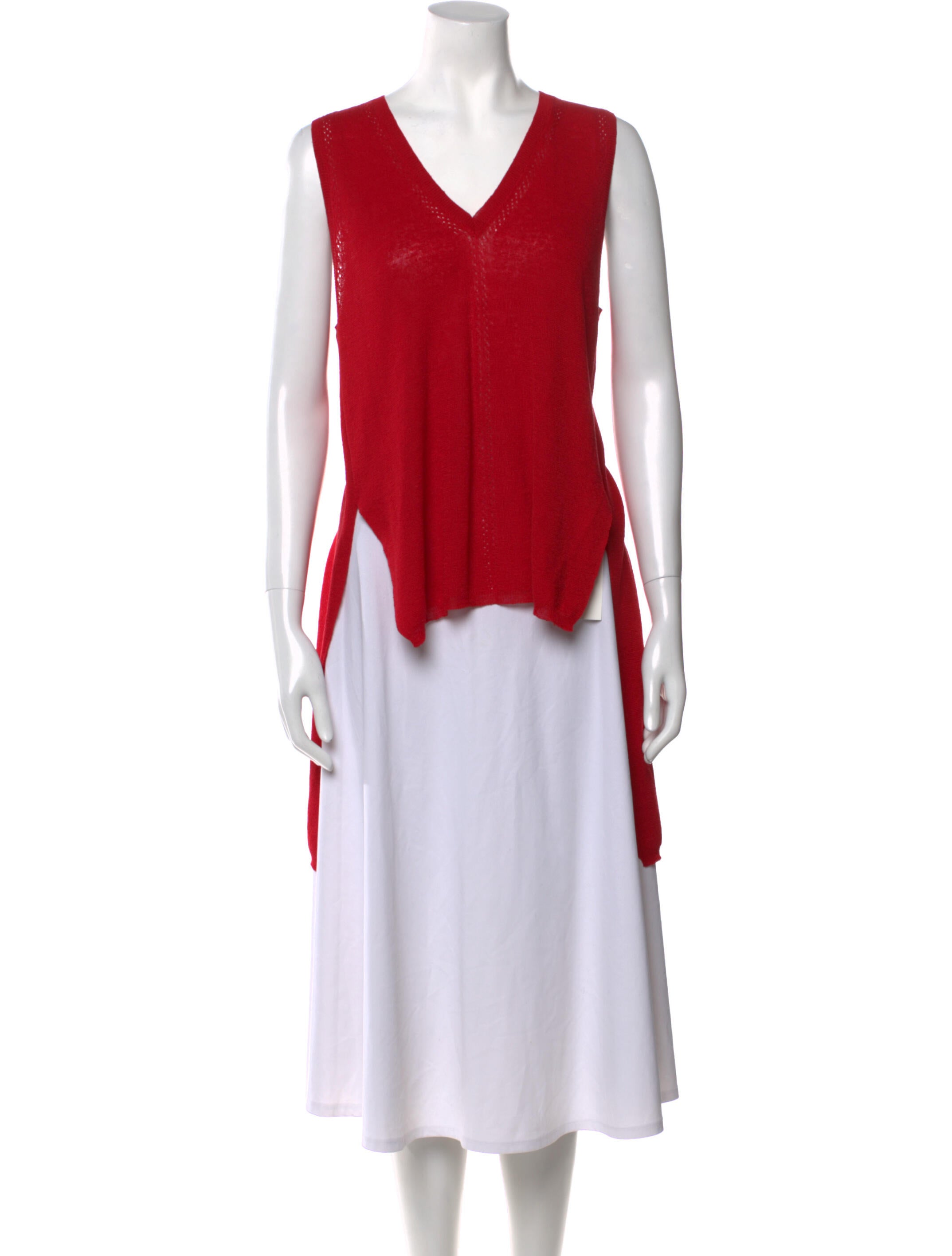 Proenza Schouler White Label Linen V-Neck Sweater