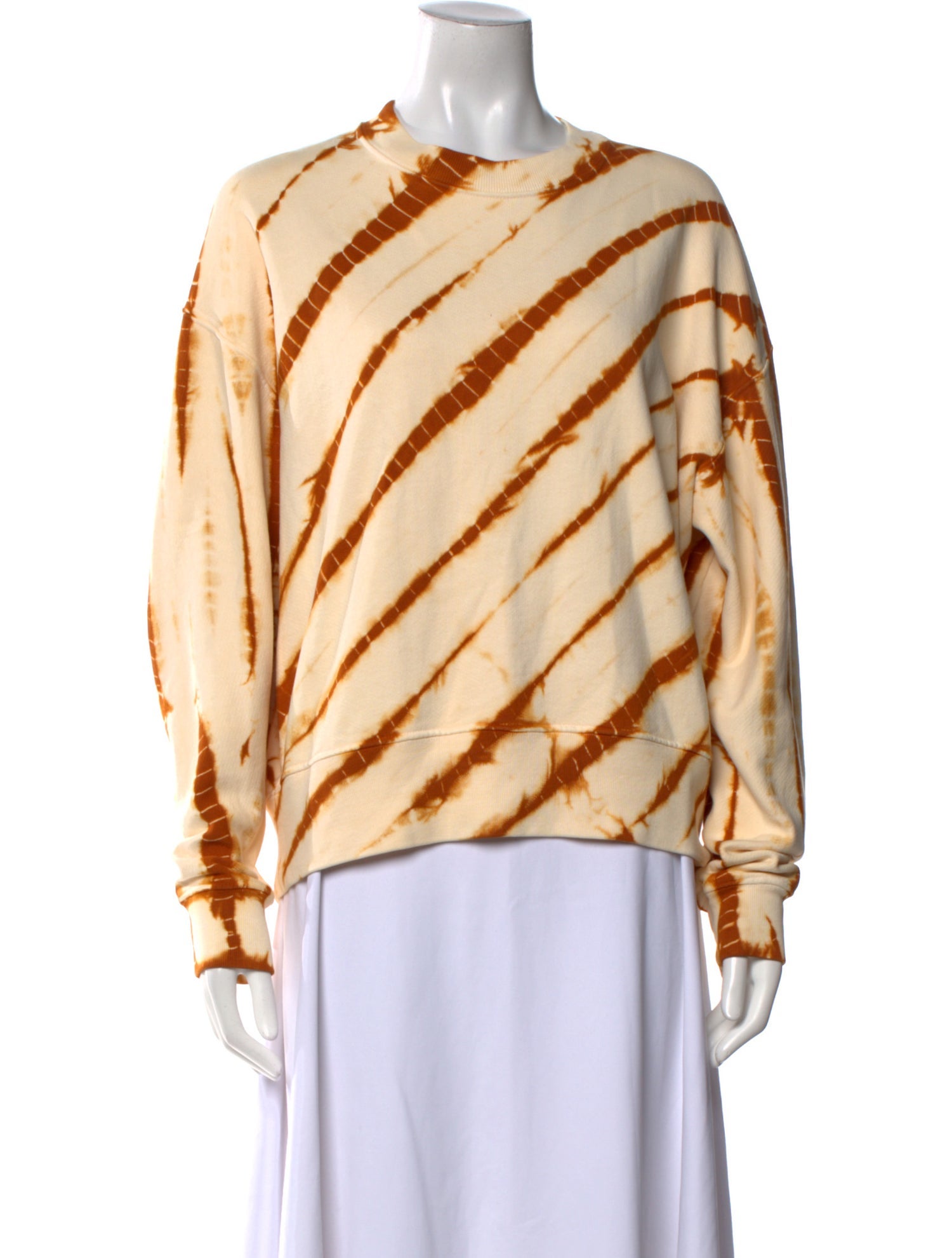 Proenza Schouler White Label Striped Crew Neck Sweatshirt