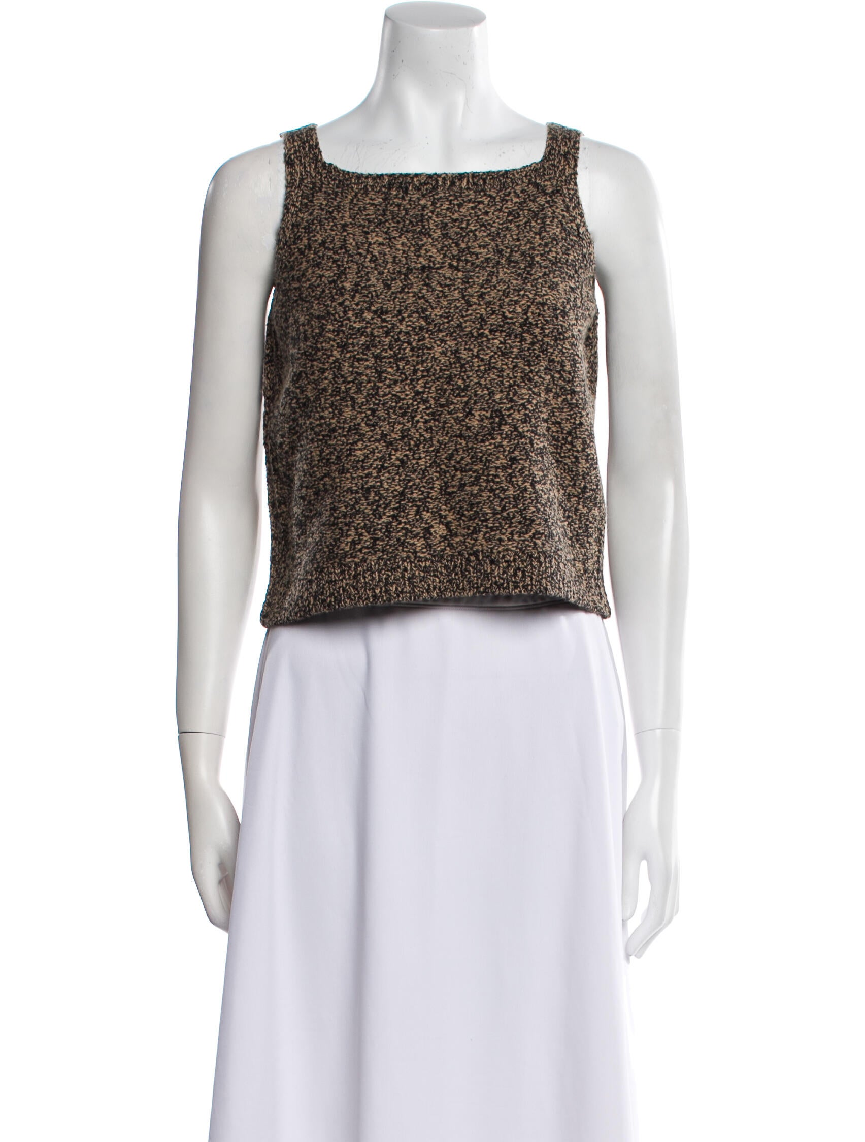 Proenza Schouler White Label Square Neckline Sleeveless Crop Top