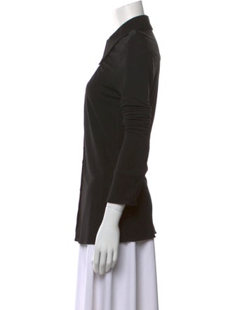 Proenza Schouler White Label Three-Quarter Sleeve Button-Up Top