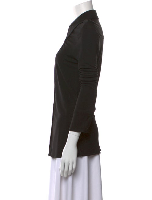 Proenza Schouler White Label Three-Quarter Sleeve Button-Up Top