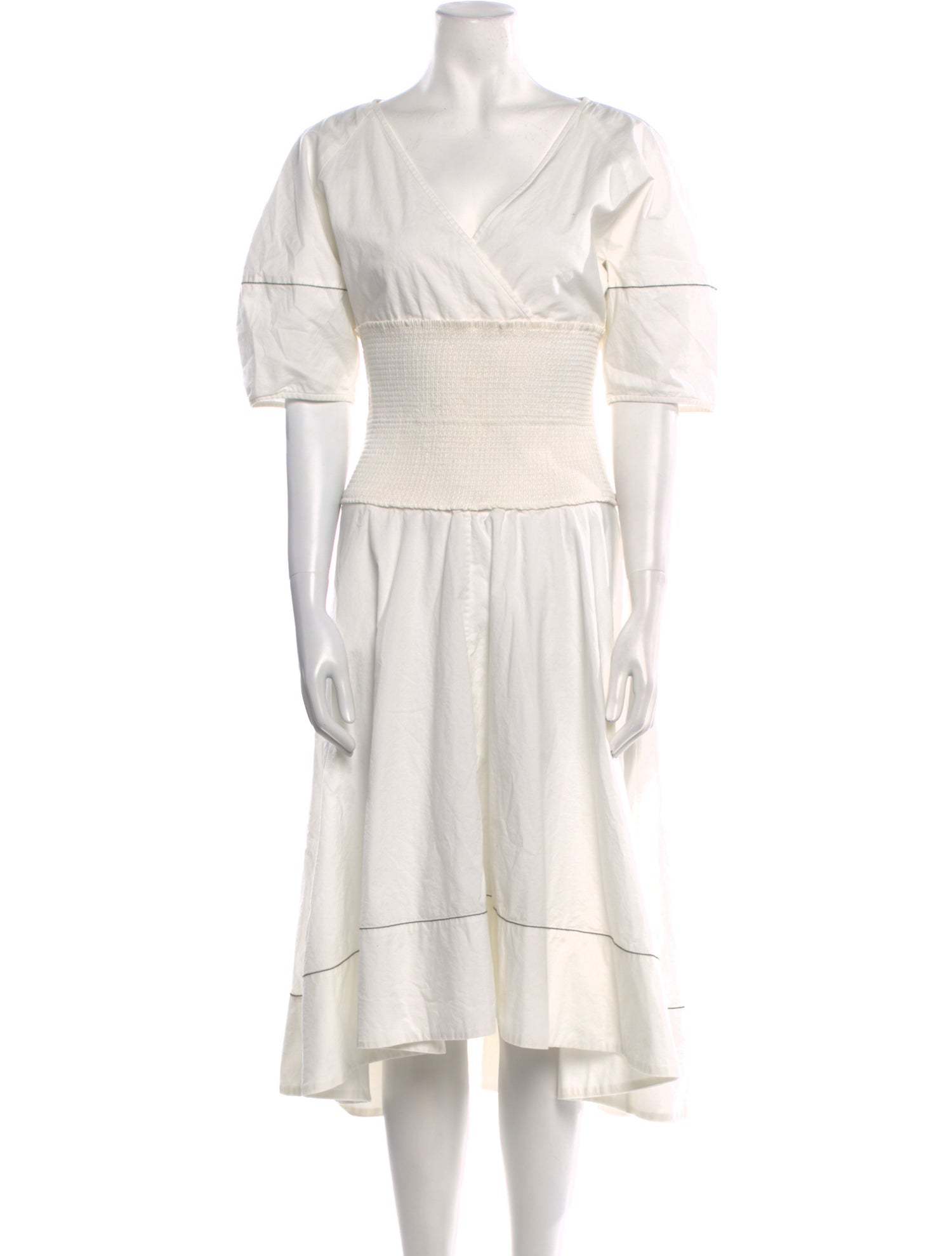 Proenza Schouler White Label V-Neck Long Dress